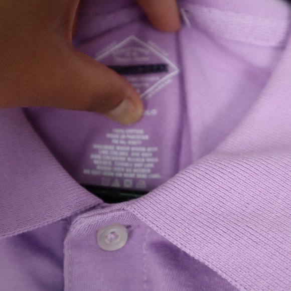 St. John's Bay men's polo shirt sz medium short sleeve purple nwot - Picture 3 of 8